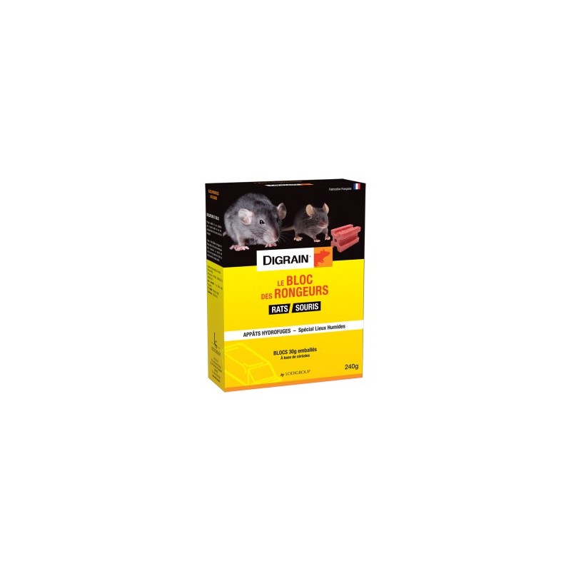 rats et souris bloc 240g - Mr.Bricolage